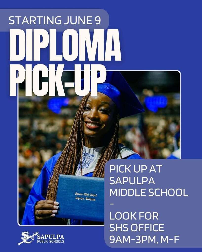 Diploma pickup for 2026 Grads, SMS Pickup 9am-3pm, M-F