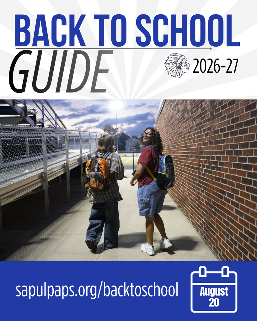 2026-27 back to school guide, sapulpaps.org/backtoschool First day is Aug. 20