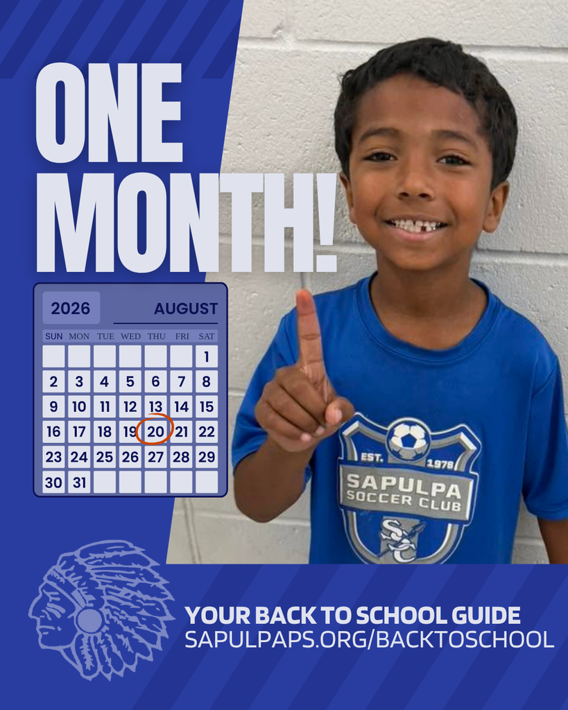 First Day of School is Thursday, August 20! Back to School Guide sapulpaps.org/backtoschool