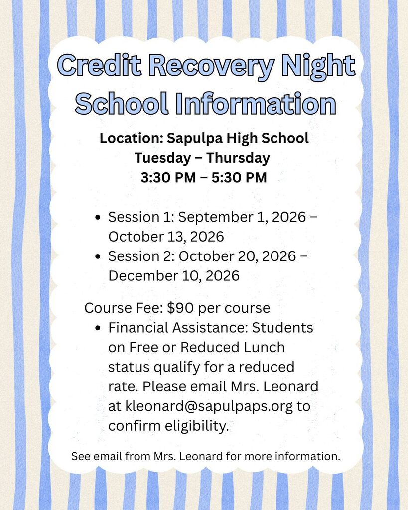 Credit Recovery Night School Information