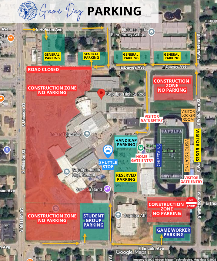 Game Day Parking Map