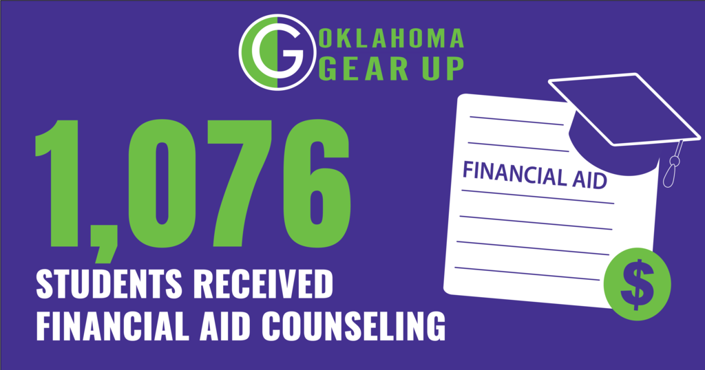 🎉 Let’s celebrate National GEAR UP Week! Last school year, 1,076 students received financial aid counseling through Oklahoma GEAR UP’s partnership with Sapulpa Public Schools! For many students, one of the biggest questions about college is, “How will I pay for it?” Financial aid counseling helps students and families understand the FAFSA, scholarships, grants and other resources that can make education after high school more affordable. Understanding the options can help turn college plans into college opportunities. #GEARUPworks #NationalGEARUPWeek