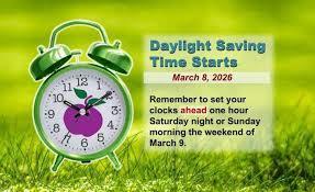 2026 daylight savings time
