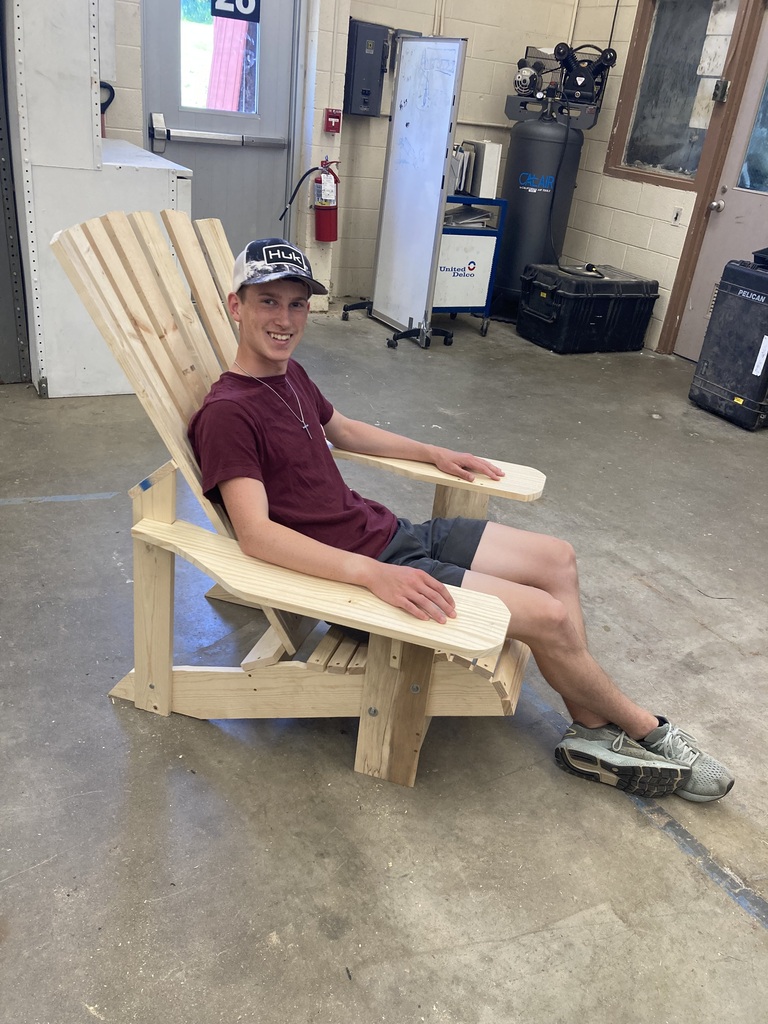 Student with chair