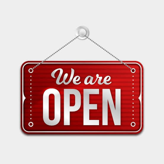 We are open!
