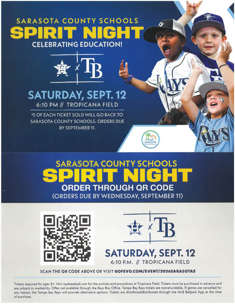 Spirit Night - Tampa Bay Rays