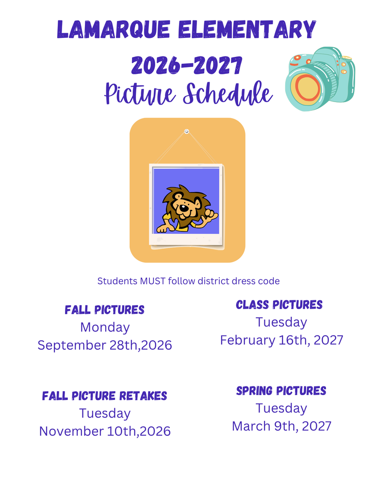 Picture Day Schedule