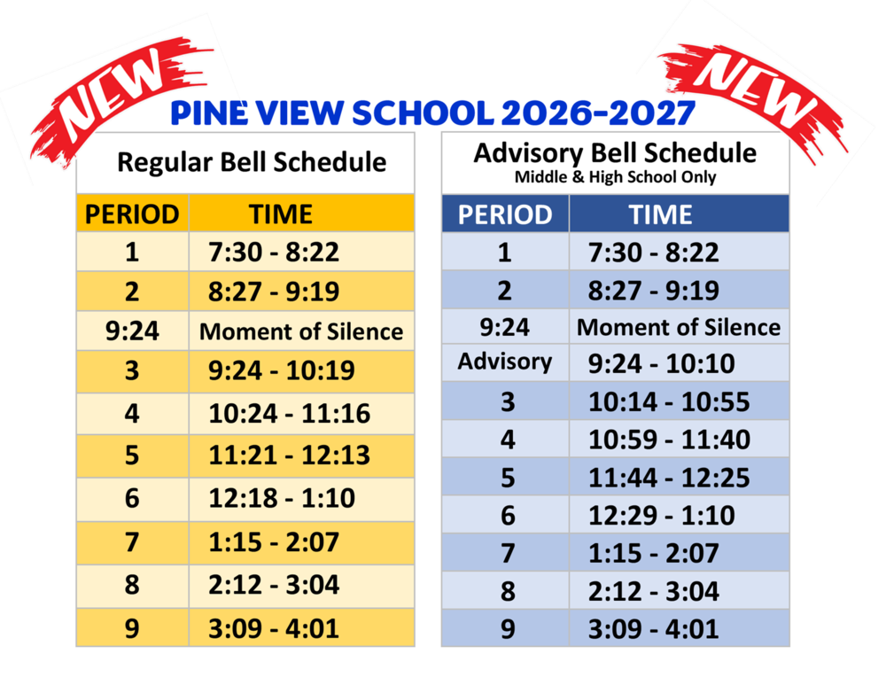 2026-29 New Bell Schedule