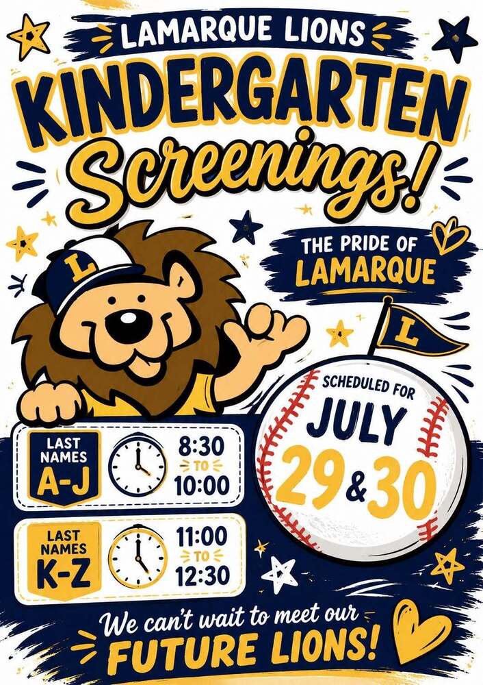 Kindergarten Screening Flyer