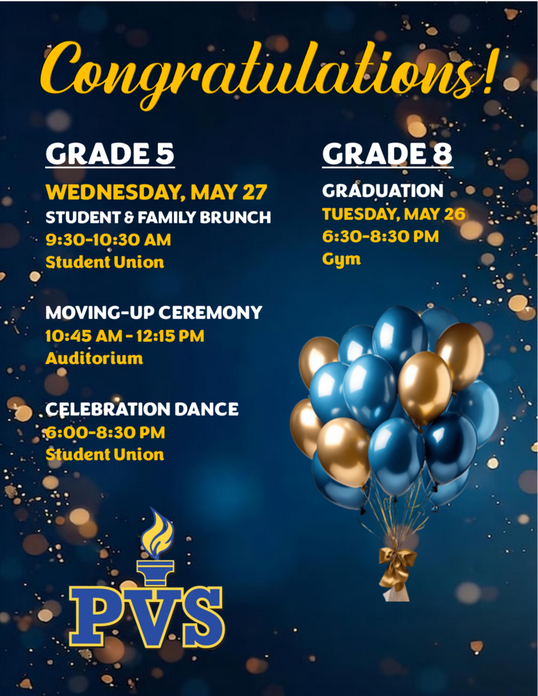 Congratulations Gr. 5 & 8