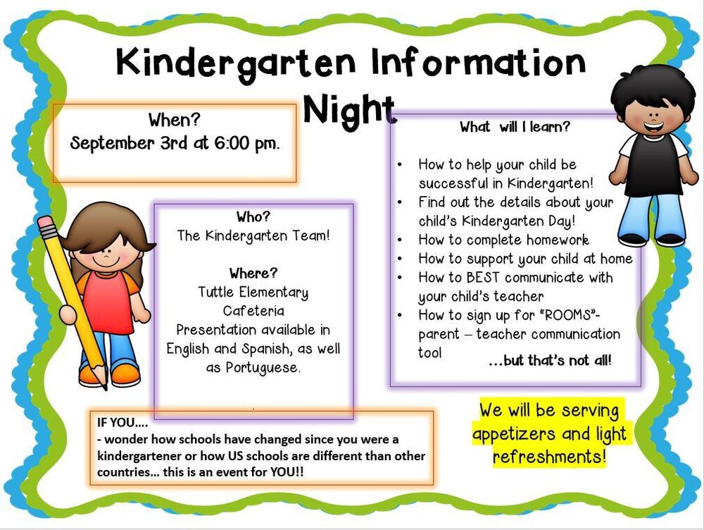 Kindergarten Family Info Night