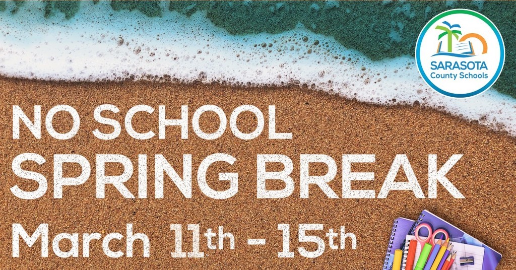 Spring Break banner– March 11th-15th