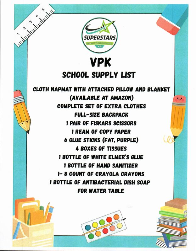 VPK School Supply List