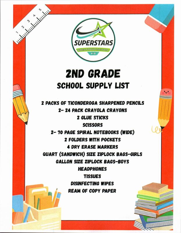 2 School Supply List