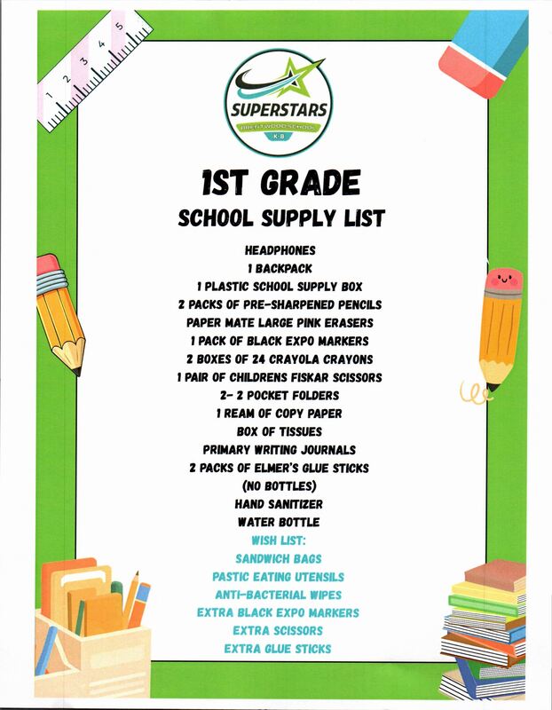1 School Supply List
