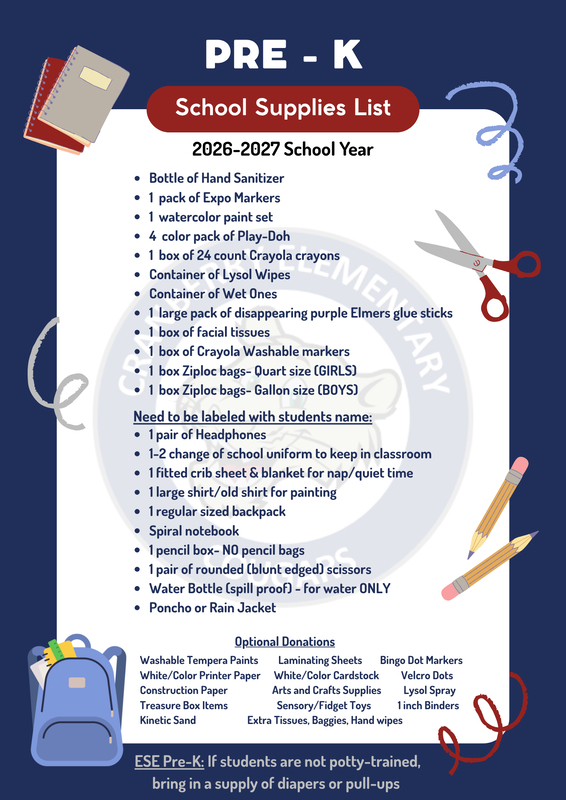 2026-2027 Supply Lists