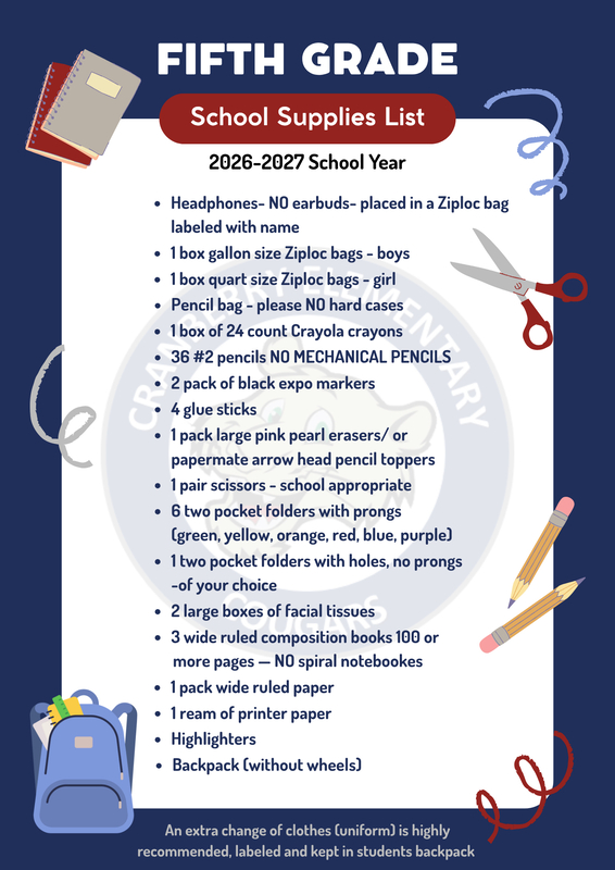 2026-2027 Supply Lists