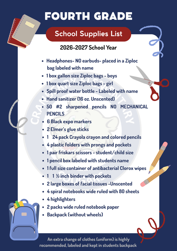 2026-2027 Supply Lists