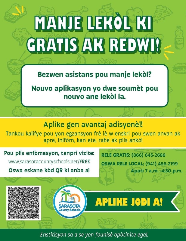 Free & Reduced School Meals - Haitian Creole