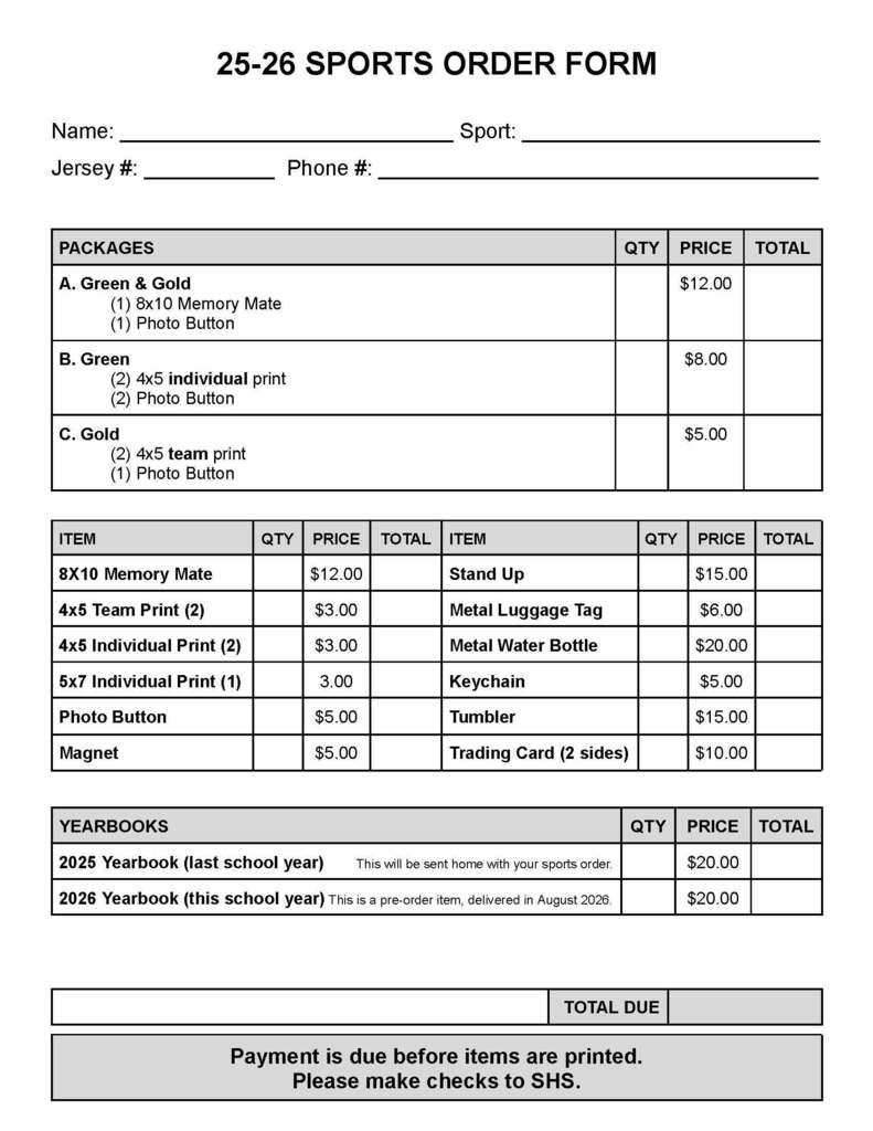 order form