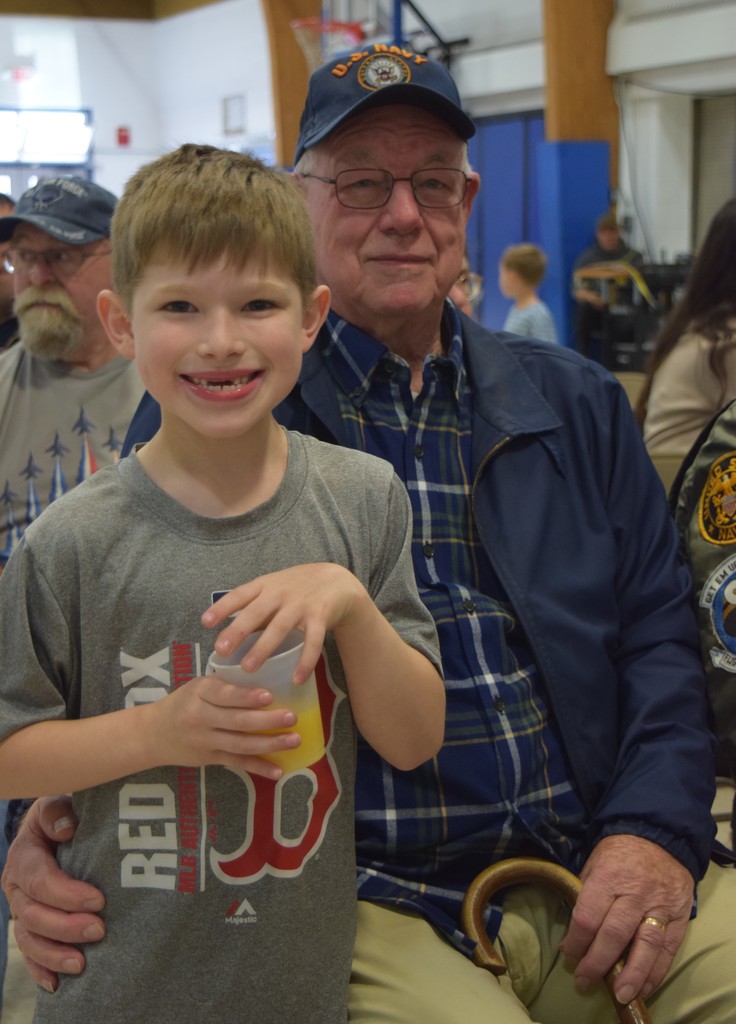 Veteran family members with their student(s)
