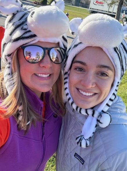 Our coaches, Mrs. Simard and Mrs. MacArthur posing together!