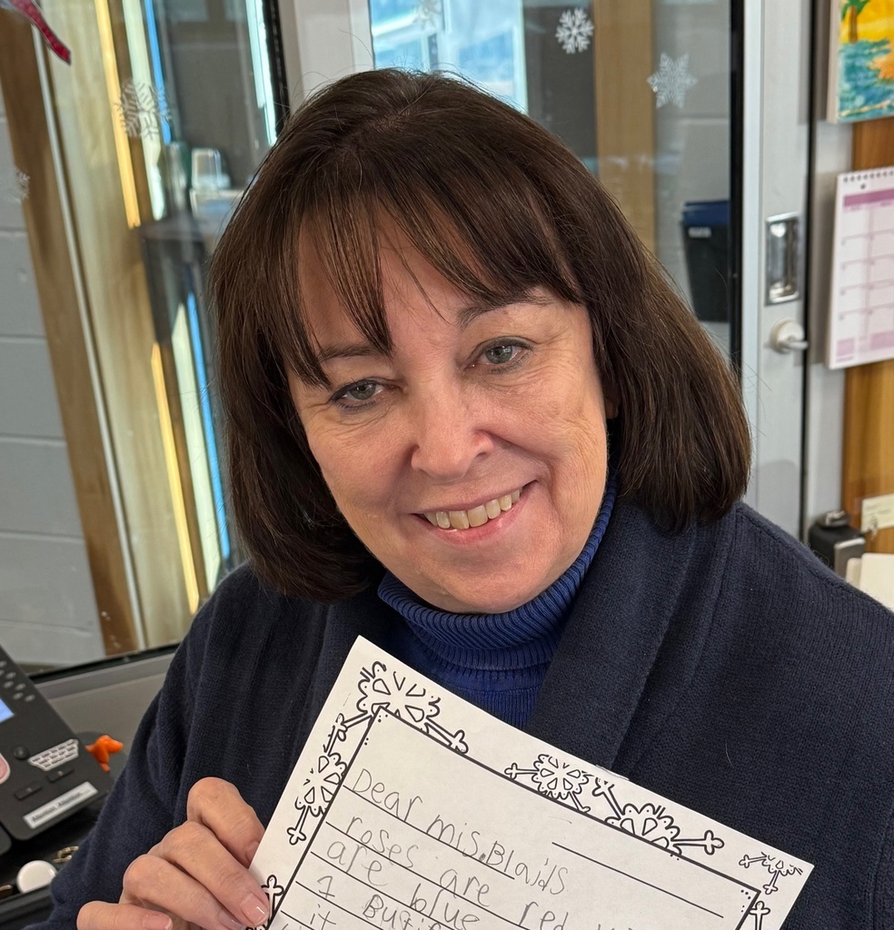 Mrs. Blades with her mail!