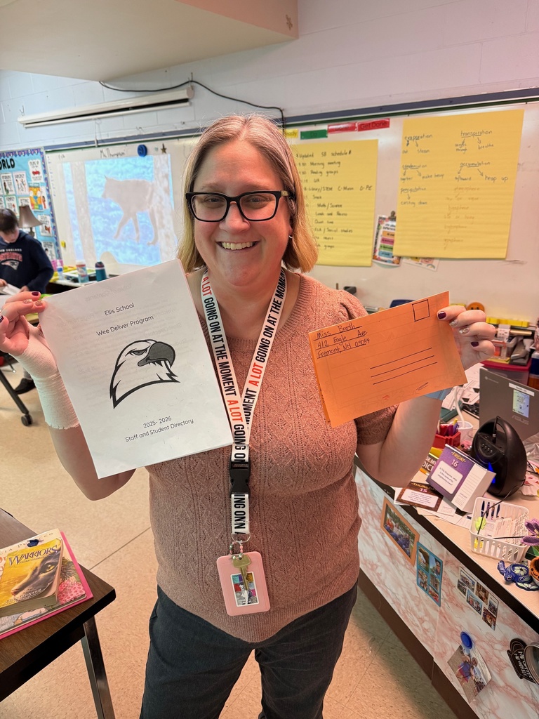 Ms. Booth with the Wee Deliver mail program materials!