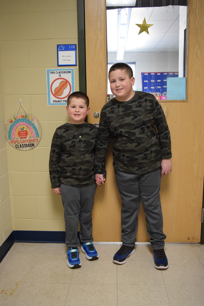 Two brothers twinning in camouflage!