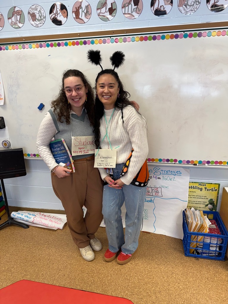 Mrs. Gibb as "studious" and Mrs. Gauthier as "metamorphosis"