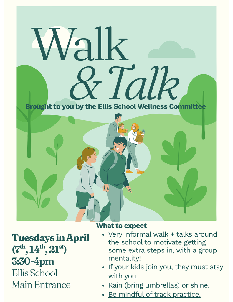 Walk & Talks on Tuesdays in April from 3:30-4:00pm (7th, 14th, 21st)