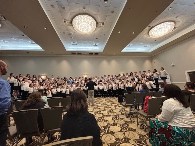 Students singing at the festival!