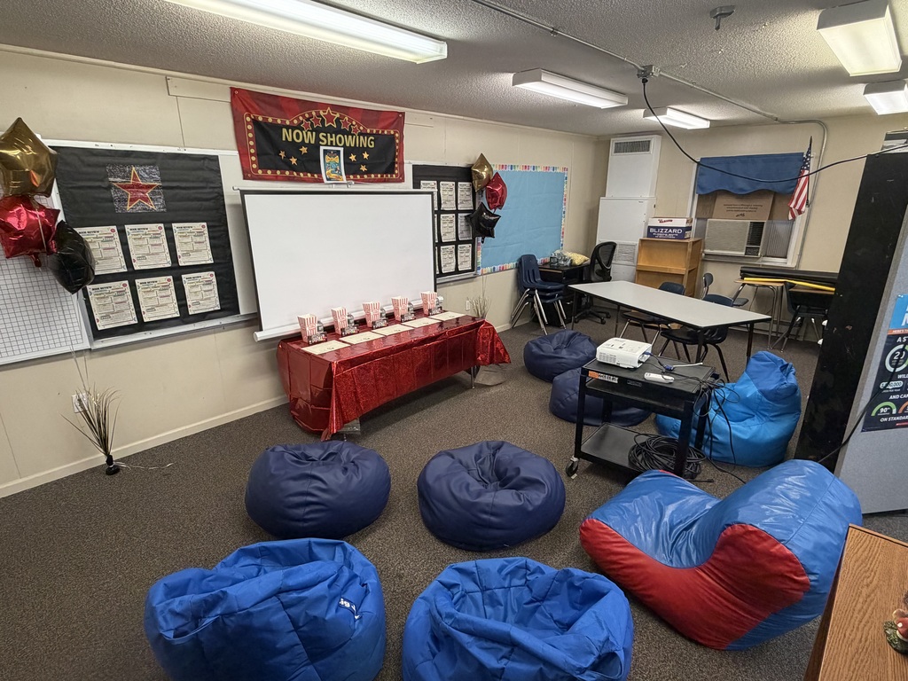 The movie day set-up