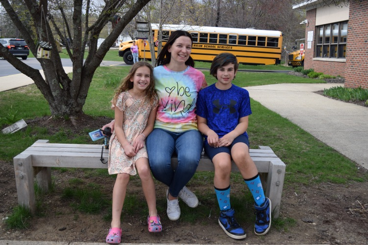 Mrs. Schipano and her two kids 