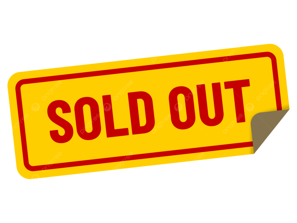 Sold out yellow and red sign