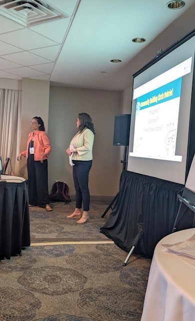 Mrs. Rosenberg and Mrs. McKillop teaching