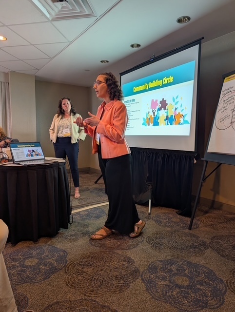 Mrs. Rosenberg and Mrs. McKillop teaching