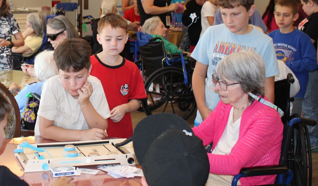 Fifth graders playing games