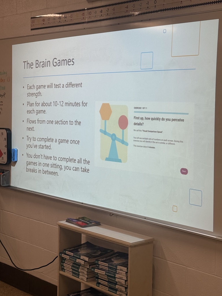An image of The Brain Games that students played