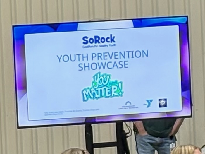 SoRock's Youth Prevention Showcase slideshow stating "You Matter!"