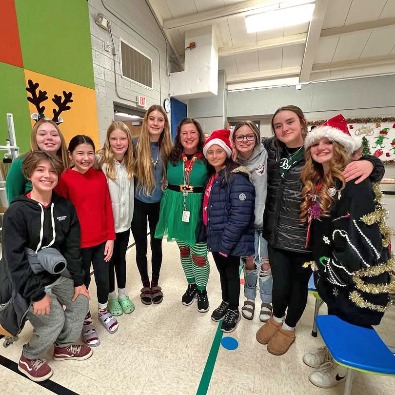 Middle School carolers