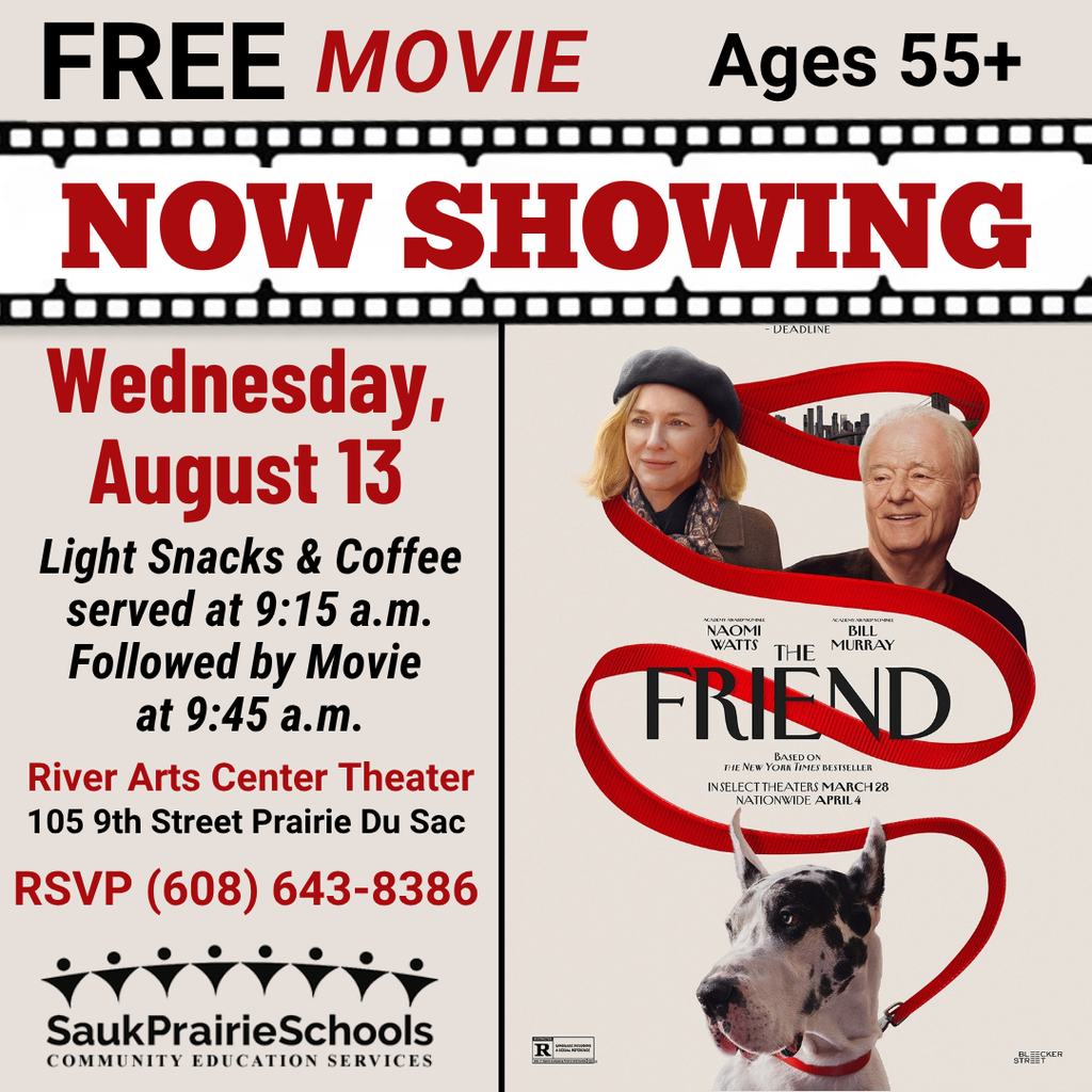 Free Movie on the 2nd Wednesday of the Month at the River Arts Center