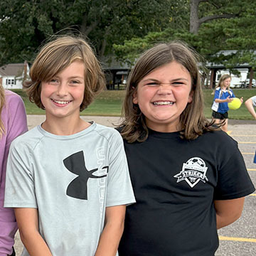 Grand Ave Students on the Playground