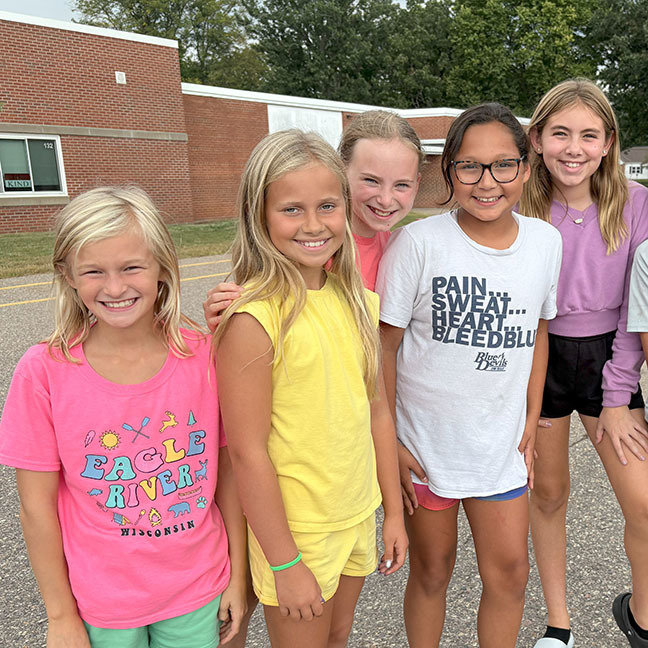 Grand Ave Students on the Playground
