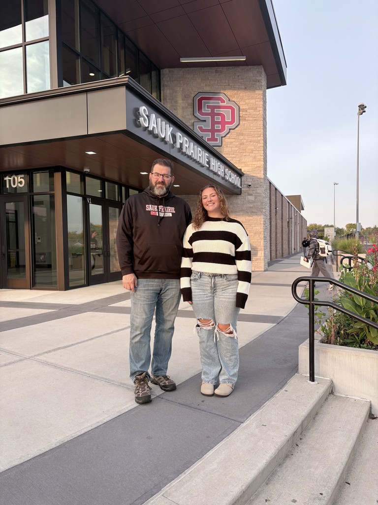 Paisley Clemens and Principal Chad Harnisch