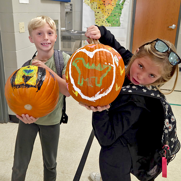 Afterschool Club Painting Pumpkins