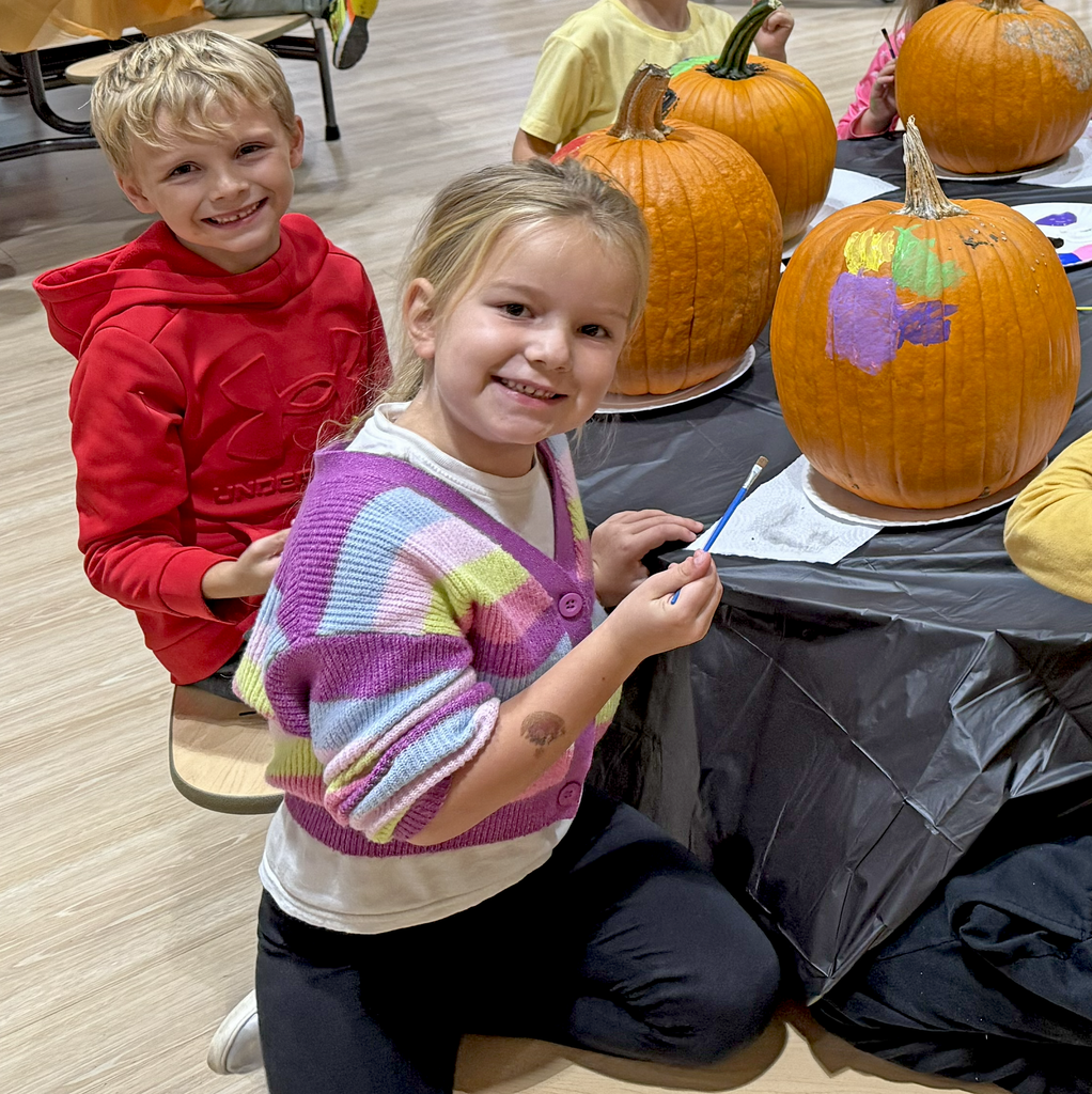 Afterschool Club Painting Pumpkins