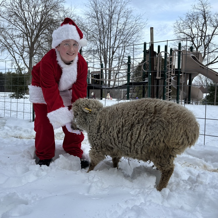 Juneberry is happy to fill in as a reindeer.