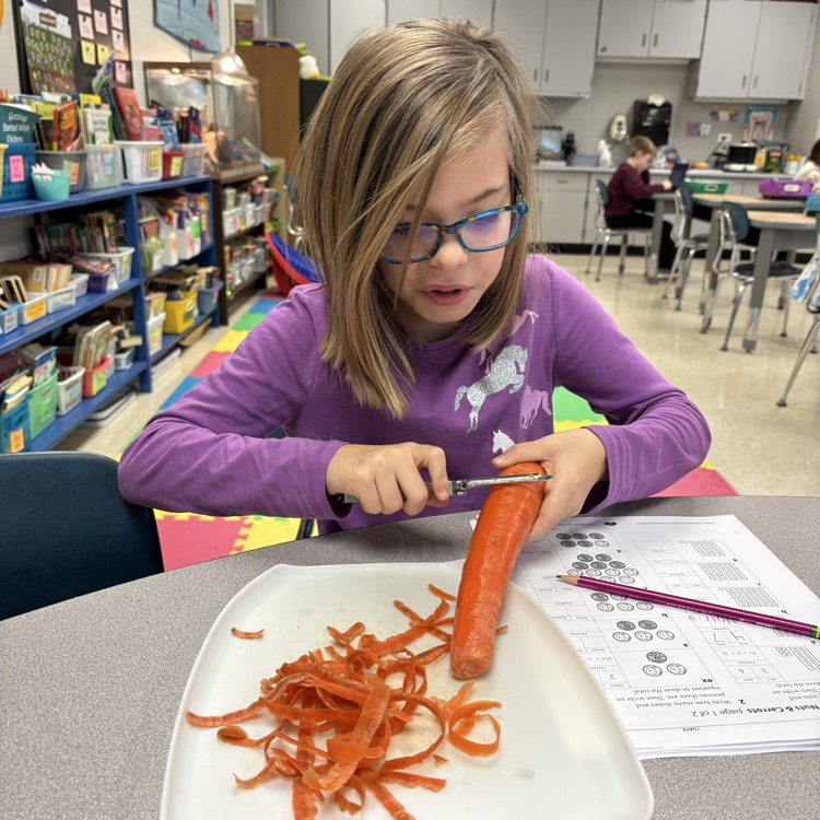 Peeling carrots for #NationalSoupMonth.