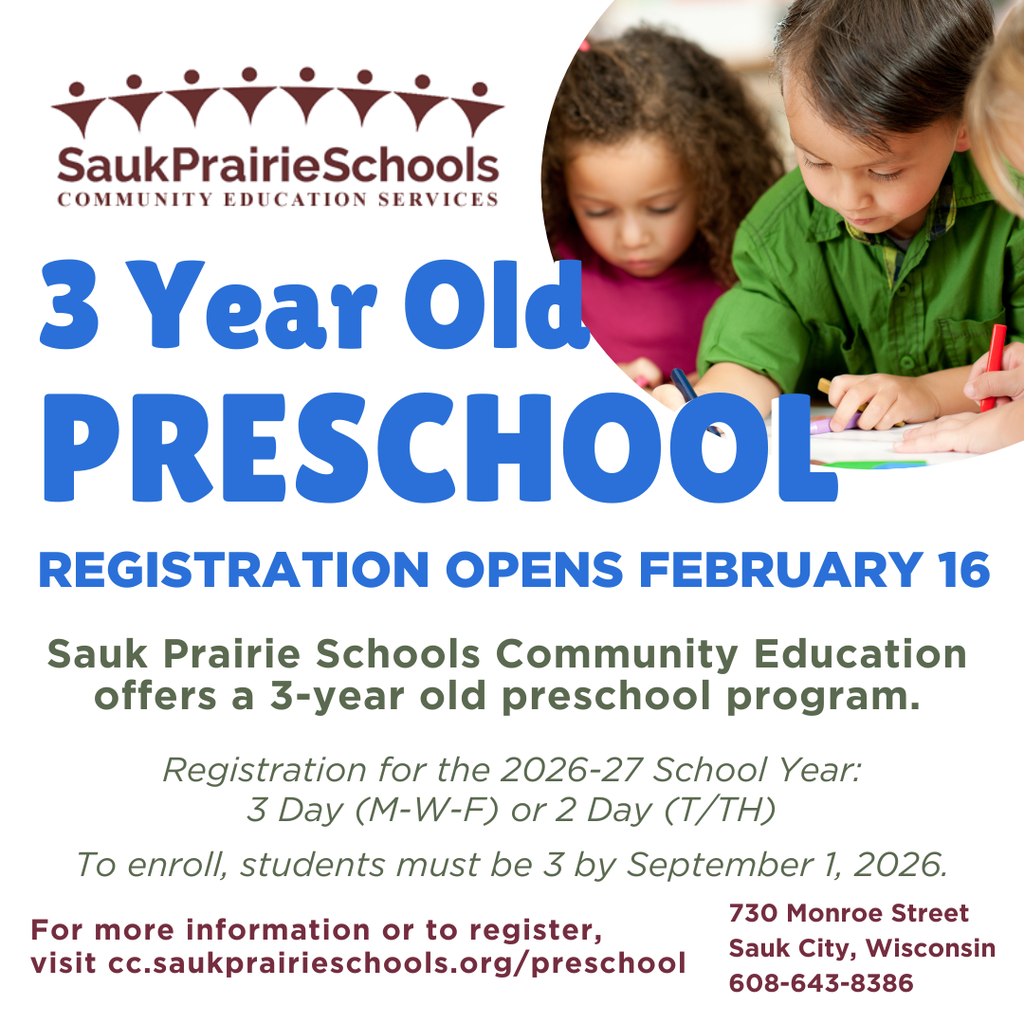 Preschool registration opens February 16